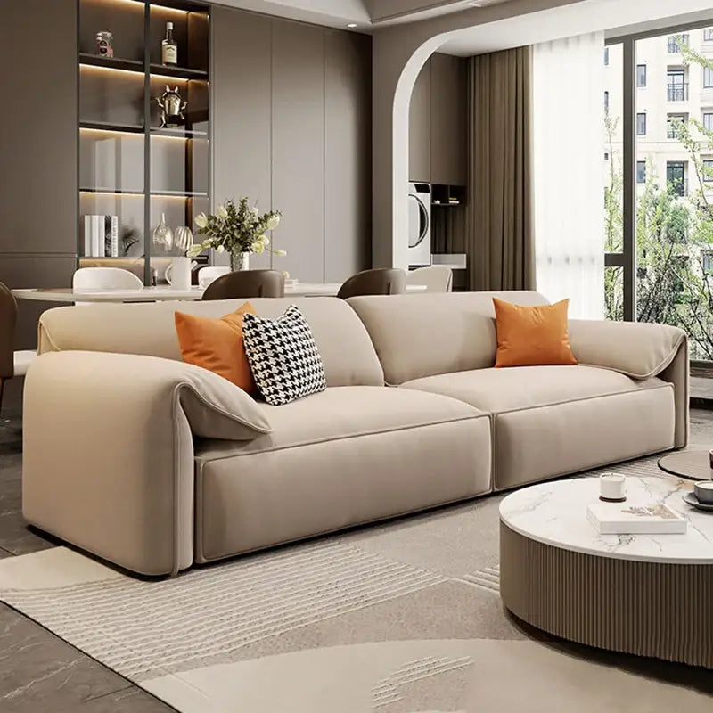 Modern Minimalist Italian Style Square Couch Sofa - Tech Cloth - 180 cm - Sofa