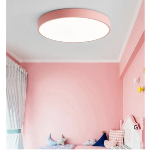 Modern Minimalist LED Flush Mount Ceiling Lamp - Pink / D23CM-12W / Neutral Light - 4000k - Ceiling Lamp