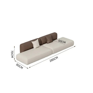 Modern Minimalist Nordic PU Leather Compressed Sofa Set - 280X80X70CM - Compressed Sofa