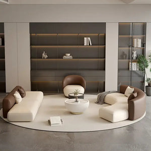 Modern Minimalist Nordic PU Leather Compressed Sofa Set - Compressed Sofa