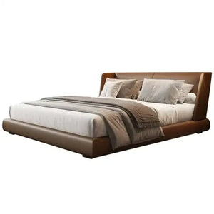 Modern King Bed Frame with PU Leather Headboard - view 2