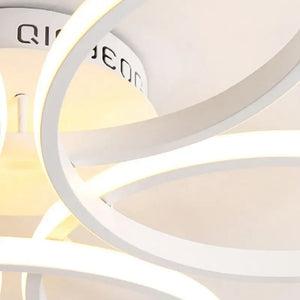 Dimmable Chrome Flower Pendant Light with Remote Control - view 6