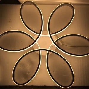 Dimmable Chrome Flower Pendant Light with Remote Control - view 4