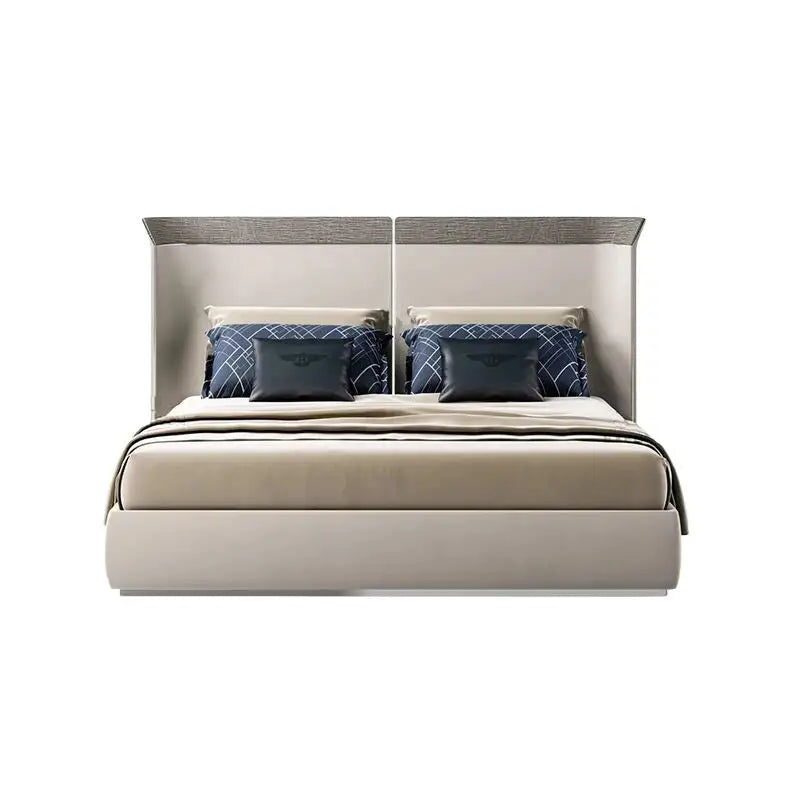 Solid Wood Double Bed Frame 180cm Modern Minimalist - view 2