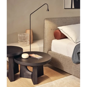 Modern Textured Upholstered Headboard Platform Bed Frame - Beige - Bedroom