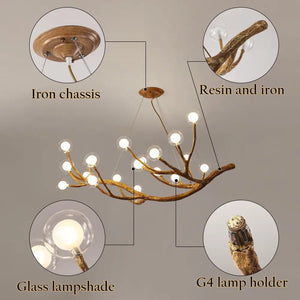 Modern Tree Branch Glass Bubble Lamp - Lamps