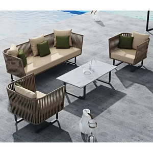 U-Shape Outdoor Sofa Set Modern Rattan Garden Furniture - view 7