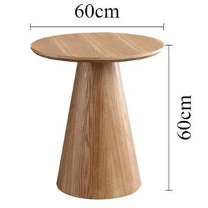 Round Pine Coffee Table Modern Minimalist Design - view 11