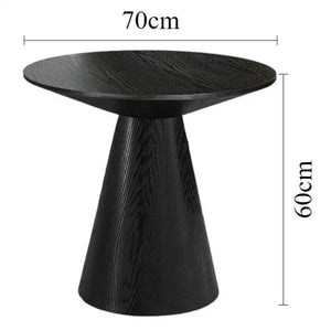 Round Pine Coffee Table Modern Minimalist Design - view 8