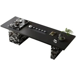 Natural Rock Slab Dining Table 180-220cm Minimalist Design - view 2