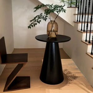 Round Pine Coffee Table Modern Minimalist Design