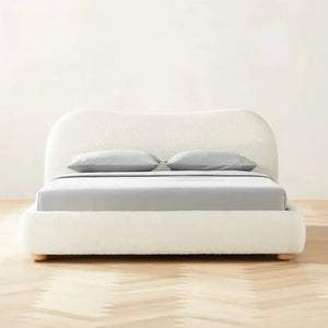 Modern Wood Velvet Upholstered King Bed Frame - Bedroom