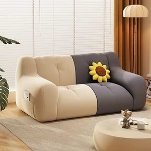 Modular Double Bean Bag Sectional Sofa in Velvet - view 3
