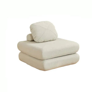 Modular Velvet Floor Sofa L-Shaped Japandi Design - view 21