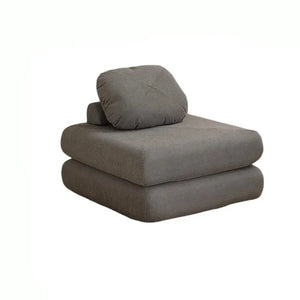 Modular Velvet Floor Sofa L-Shaped Japandi Design - view 11