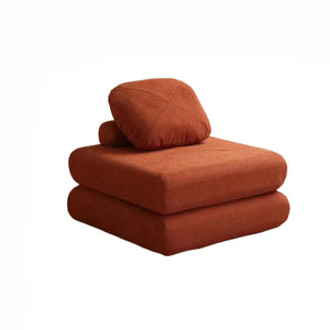 Modular Velvet Floor Sofa L-Shaped Japandi Design - view 17