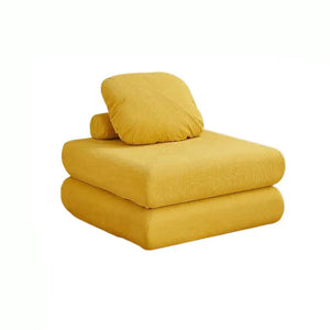 Modular Velvet Floor Sofa L-Shaped Japandi Design - view 9