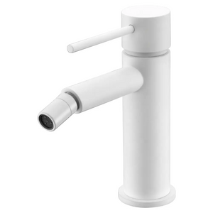 Milos Matte White Single Handle Bidet Mixer Faucet, main product view