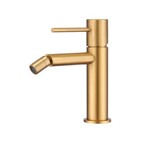 Monza Brushed Gold Bidet Mixer Single Handle, main product view