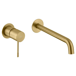 Brushed Gold Basin Mixer Faucet Single Lever, main product view