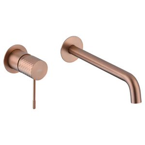 Genova Brushed Rose Gold Basin Mixer Faucet, main product view