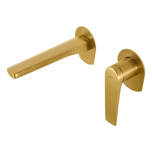 Brushed Gold Built-in Sink Mixer Faucet Modern Design, main product view