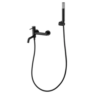 Monza Matte Black Single Lever Bath Shower Mixer Kit, main product view