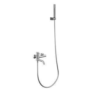 Monza Brushed Nickel Bath Shower Mixer Set, main product view