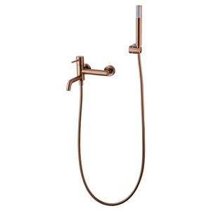 Monza Brushed Rose Gold Single Lever Shower Mixer Kit, main product view