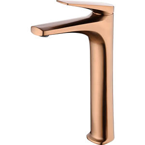 Delos Tall Basin Mixer Brushed Rose Gold Faucet, main product view