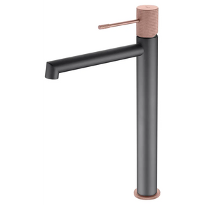 Tall Single Lever Bathroom Faucet Champagne Gray, main product view