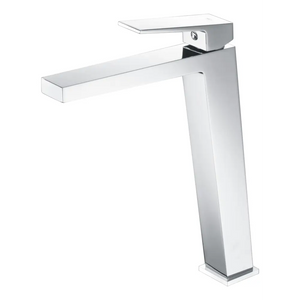 Tall Chrome Single Lever Sink Faucet with Ceramic Cartridge, main product view