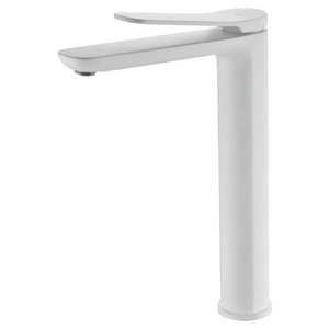 Tall Matte White Basin Mixer Faucet Modern Design, main product view