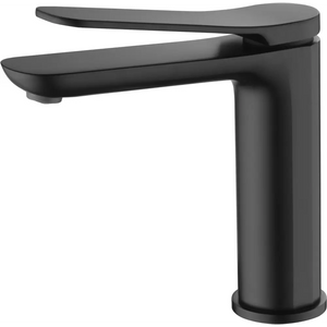 Matte Black Single Lever Basin Faucet Modern Design, main product view