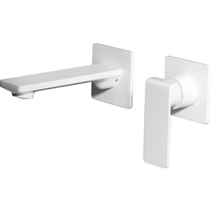 Matte White Built-in Sink Mixer Single Lever Faucet, main product view