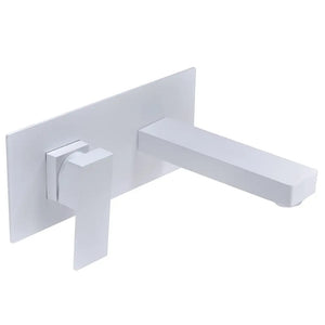 Matte White Built-in Sink Mixer Single Lever Faucet, main product view