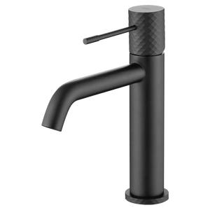 Matte Black Single Lever Bathroom Sink Faucet, main product view