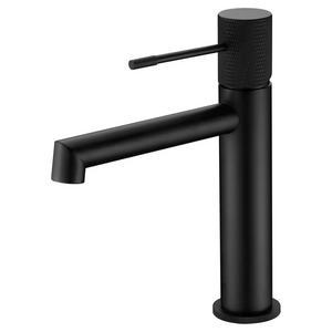 Matte Black Single Lever Washbasin Mixer Modern Design, main product view
