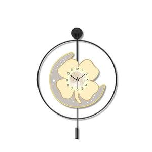 Moon and Flower Artistic Pendulum Wall Clock - view 10