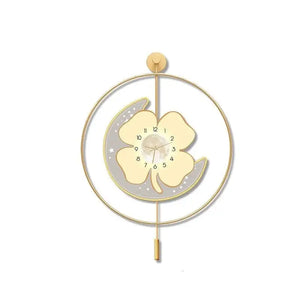Moon and Flower Artistic Pendulum Wall Clock - view 11