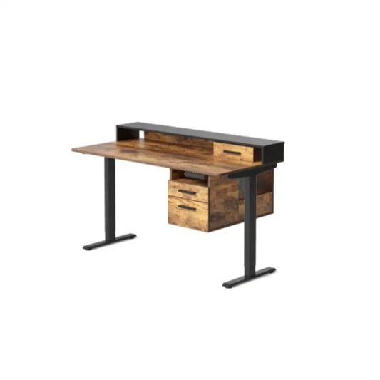 Multifunctional Drawers Troy Standing Desk - 48’’ x 24’’ / Black - Desk > Standing Desk