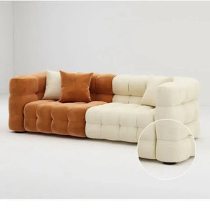 Nordic Cream Style Small Sectional Sofa for Living Room - Single: 124*90*68cm / Beige - Sofa