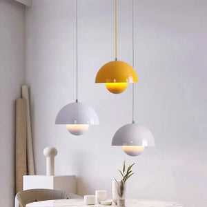 Nordic Flower Semicircular Hanging Pendant Lamp - Ceiling Lamp