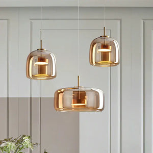 Nordic Glass Smoke Hanging Modern Pendant Lamp - Ceiling Lamp