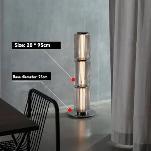 Nordic LED Stand Lighting Smoke Glass Floor Lamp - Floor Lamp