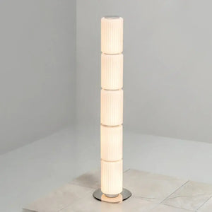 Nordic LED Stand Lighting Smoke Glass Floor Lamp - Milk White - H 160cm / warm light 3000k - Floor Lamp