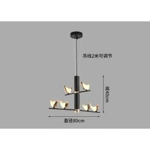 Nordic Modern Bird Chandelier - 6 Branches / Warm Light - Lamps