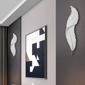 Nordic Feather LED Wall Lamp Modern Design - view 3