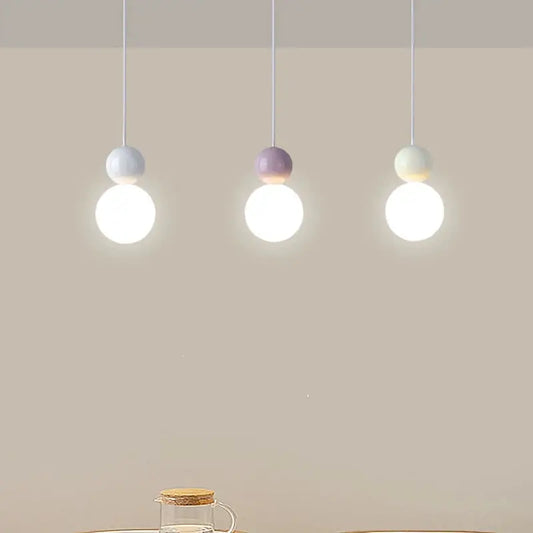 Nordic Pendant Light Modern LED Hanging Lamp - Chrome White / 3 light colors - Ceiling Lamp