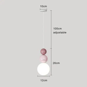 Nordic Pendant Light Modern LED Hanging Lamp - Pink / 3 light colors - Ceiling Lamp